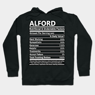 Alford Name T Shirt - Alford Nutritional and Undeniable Name Factors Gift Item Tee Hoodie